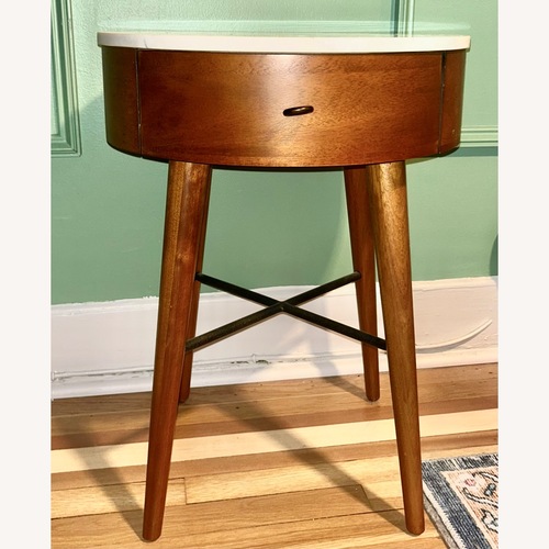 Used West Elm Penelope Marble Top Side Table for sale on AptDeco