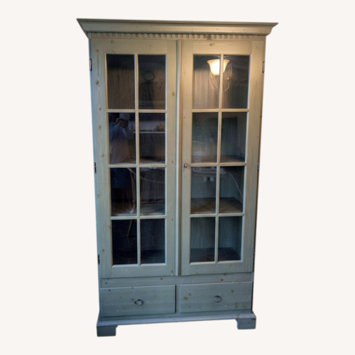 Used IKEA HEMNES Green Wood Bookcase for sale on AptDeco