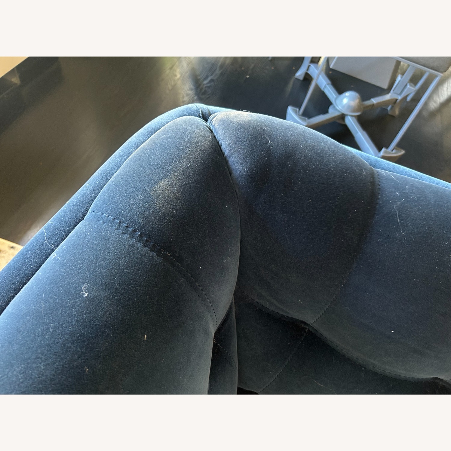 Roche Bobois Profile Blue Velvet 3+ Seater Sofa - image-7