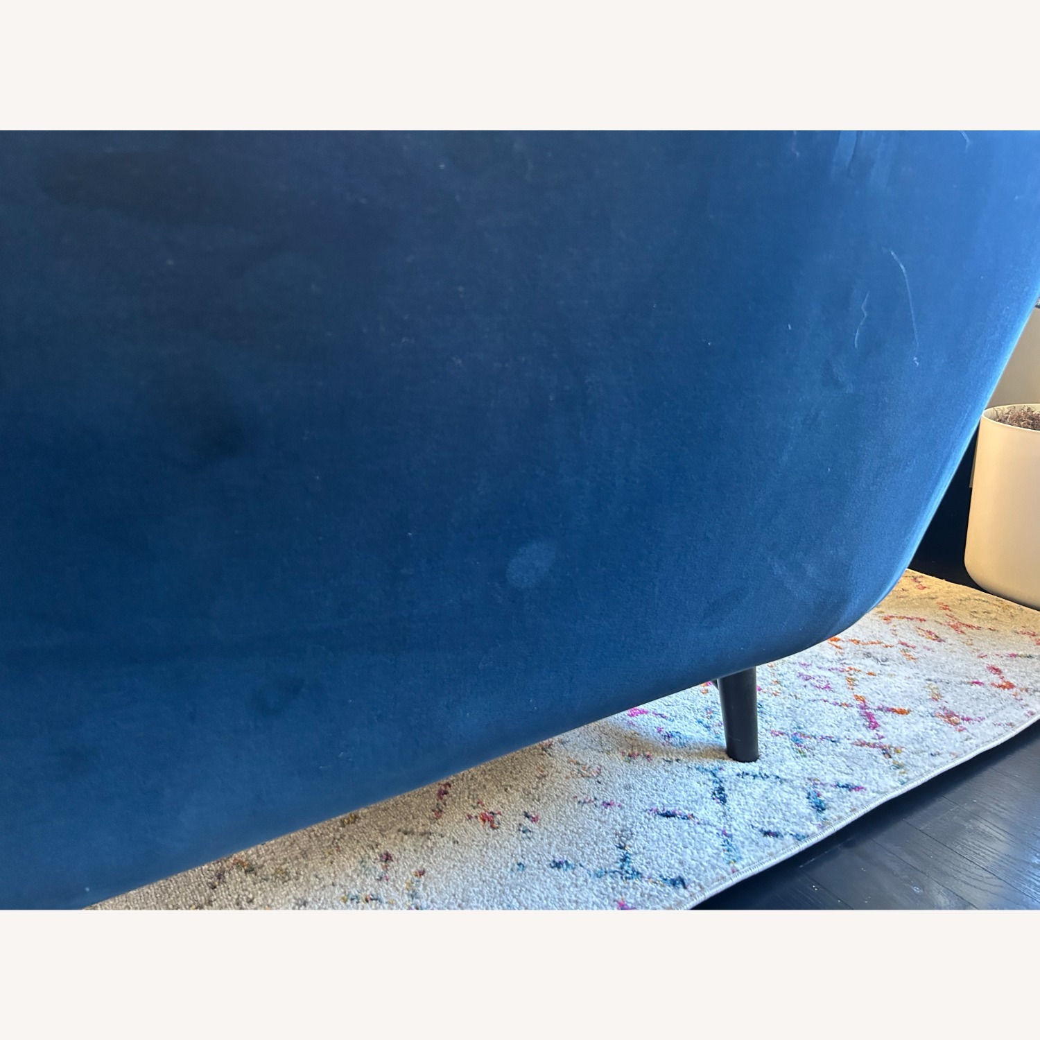 Roche Bobois Profile Blue Velvet 3+ Seater Sofa - image-5