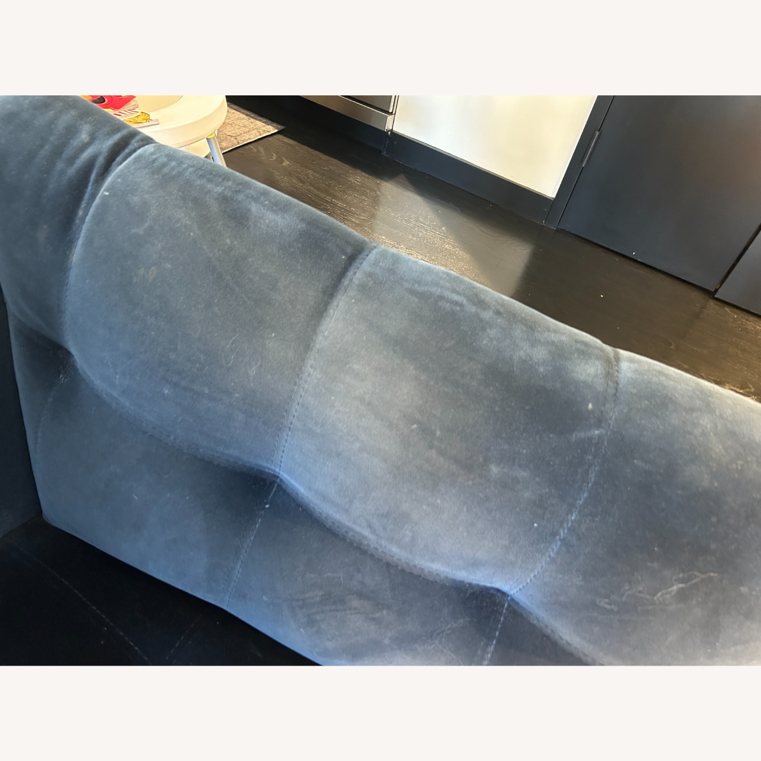 Roche Bobois Profile Blue Velvet 3+ Seater Sofa - image-8