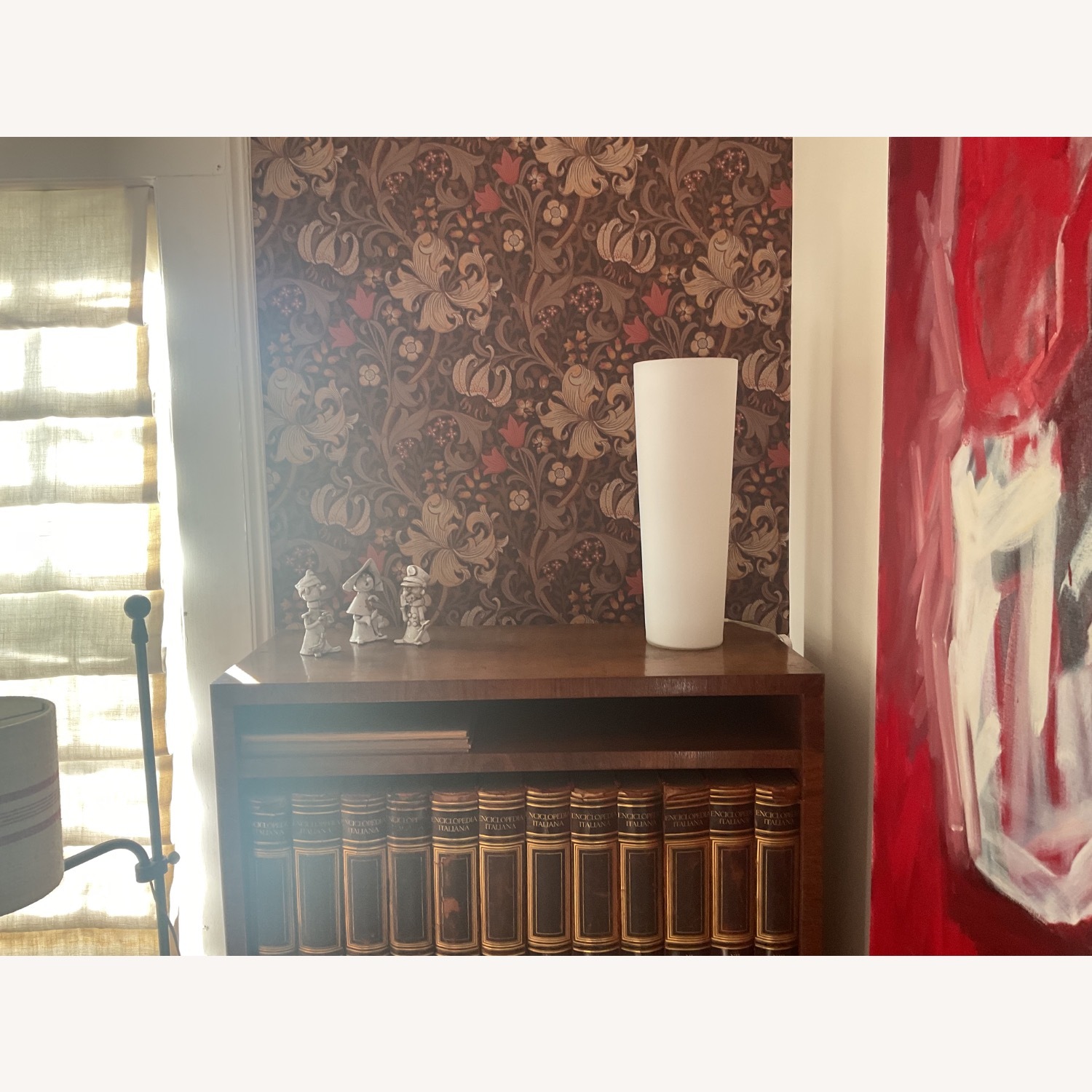 Modern White Glass Table Lamp - image-2