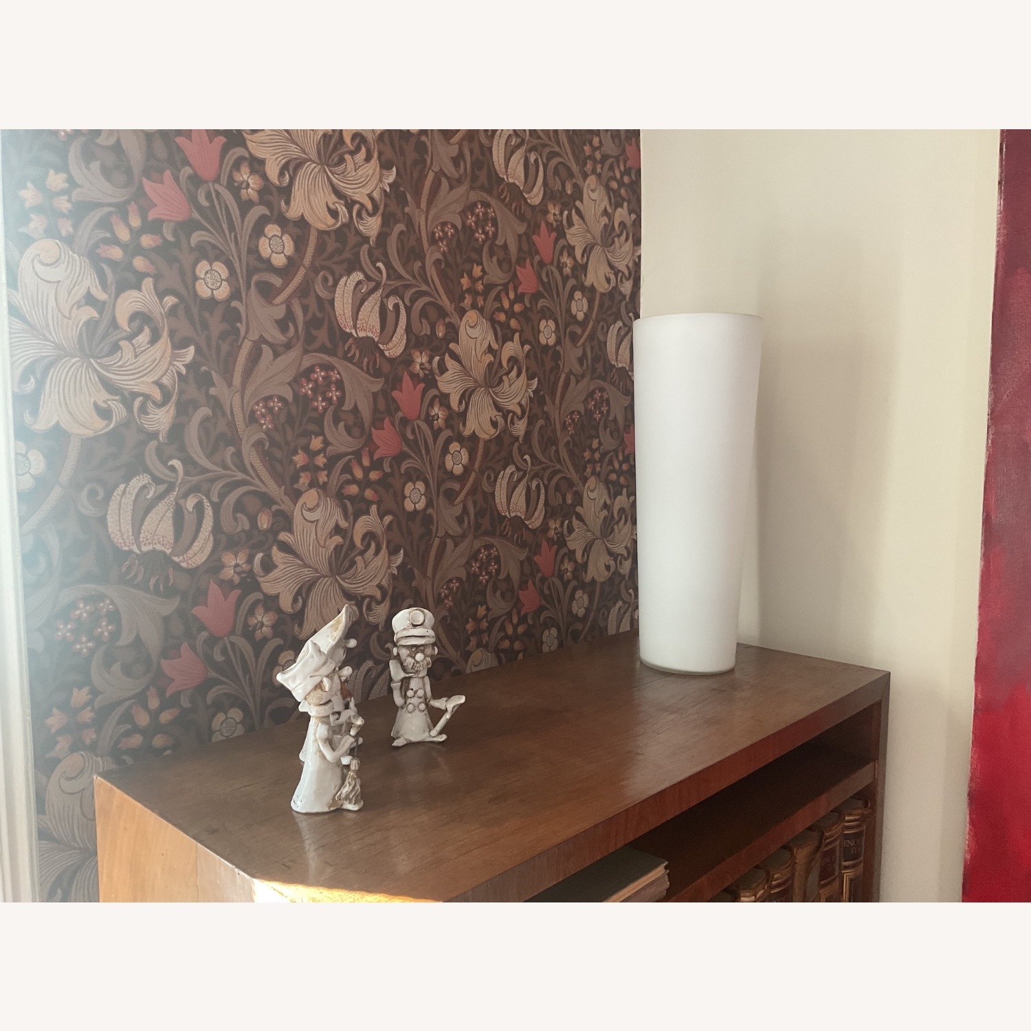 Modern White Glass Table Lamp - image-1