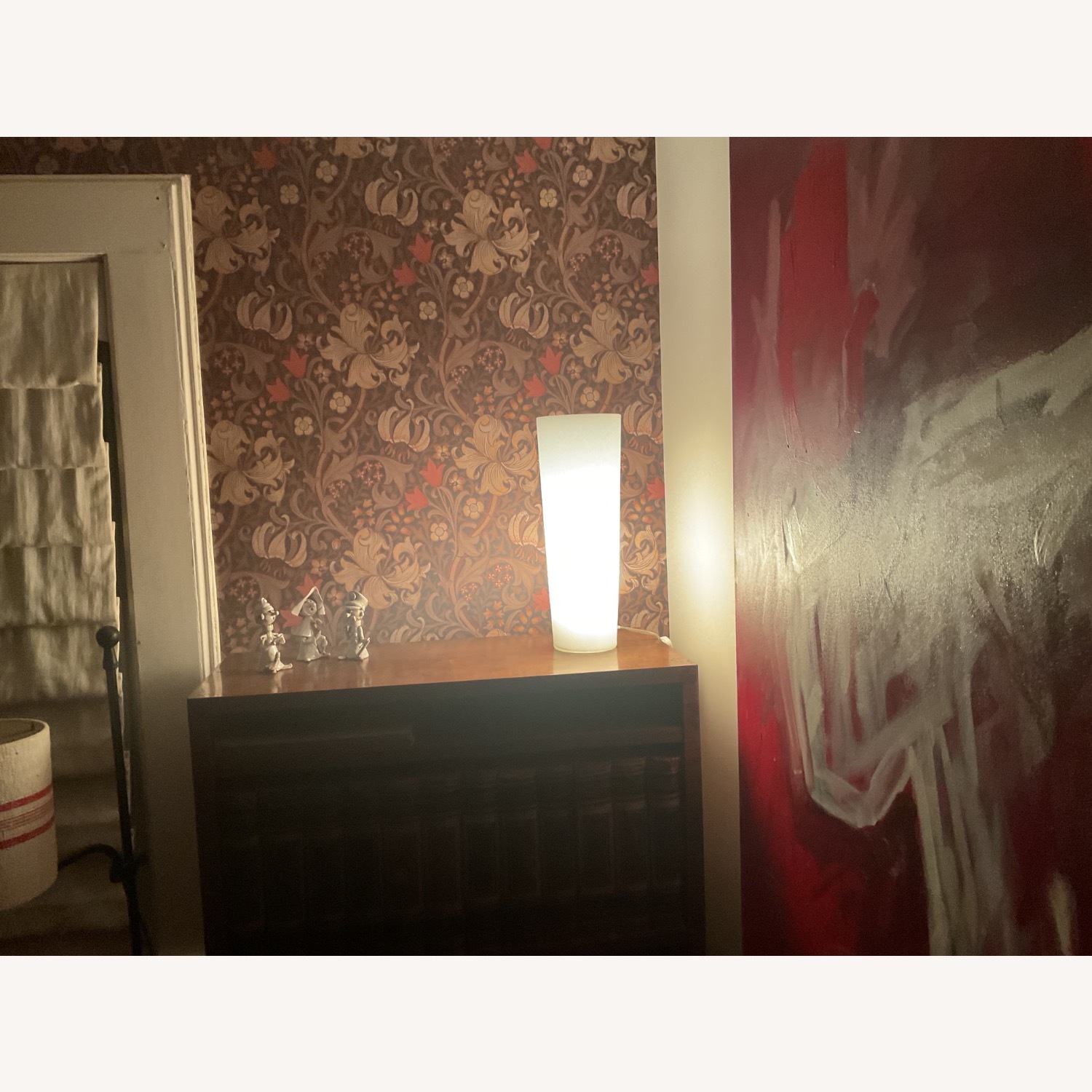 Modern White Glass Table Lamp - image-5