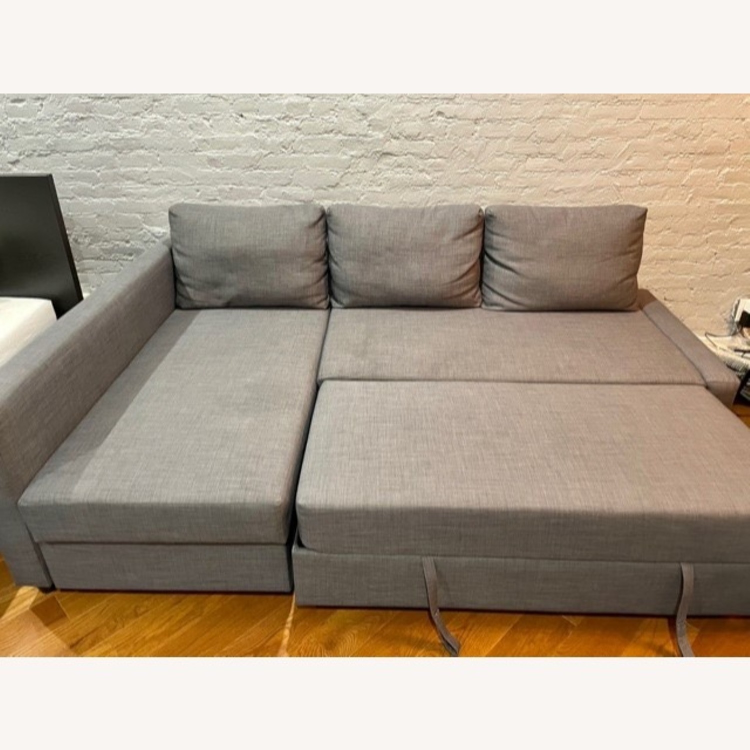 IKEA Sectional/Sleeper/Storage (Grey) - image-5