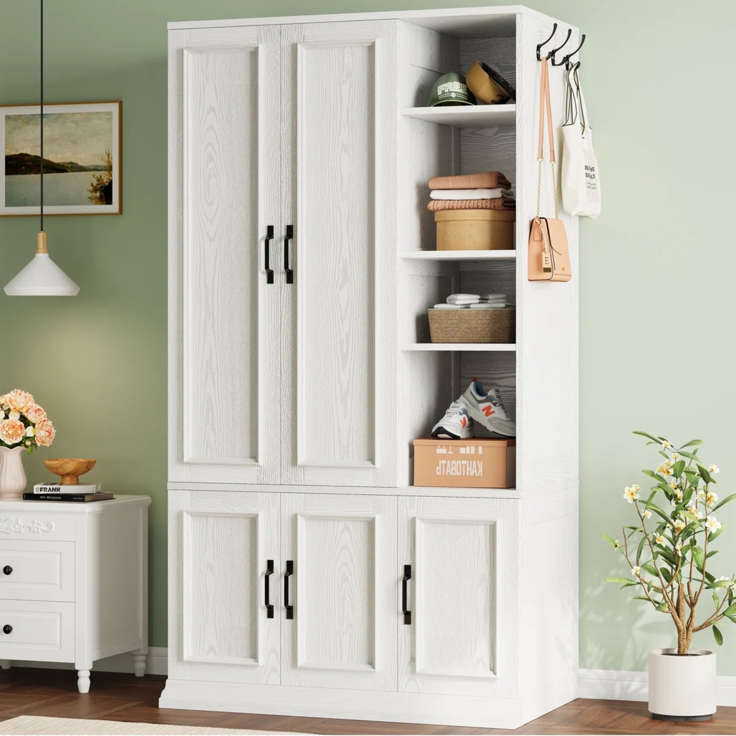 Lark Manor White Armoire - image-6