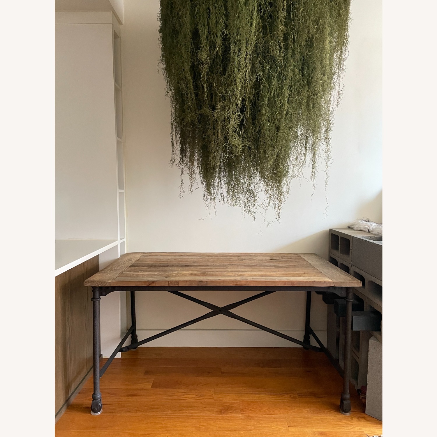 Restoration Hardware Flatiron Dark Brown Wood DeskA - image-2