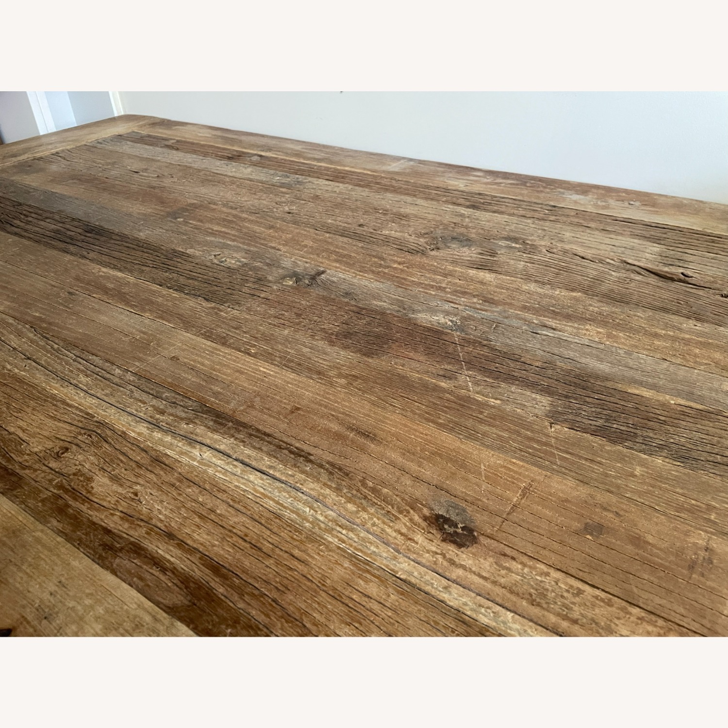 Restoration Hardware Flatiron Dark Brown Wood DeskA - image-3