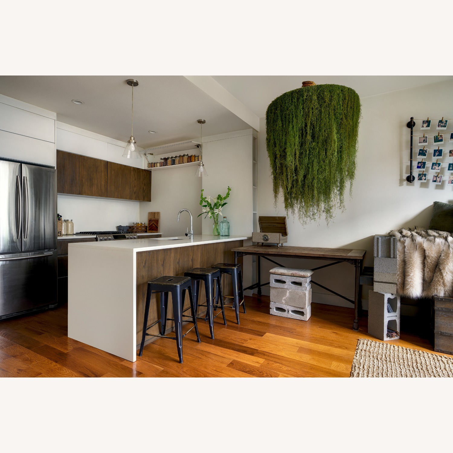 Restoration Hardware Flatiron Dark Brown Wood DeskA - image-8