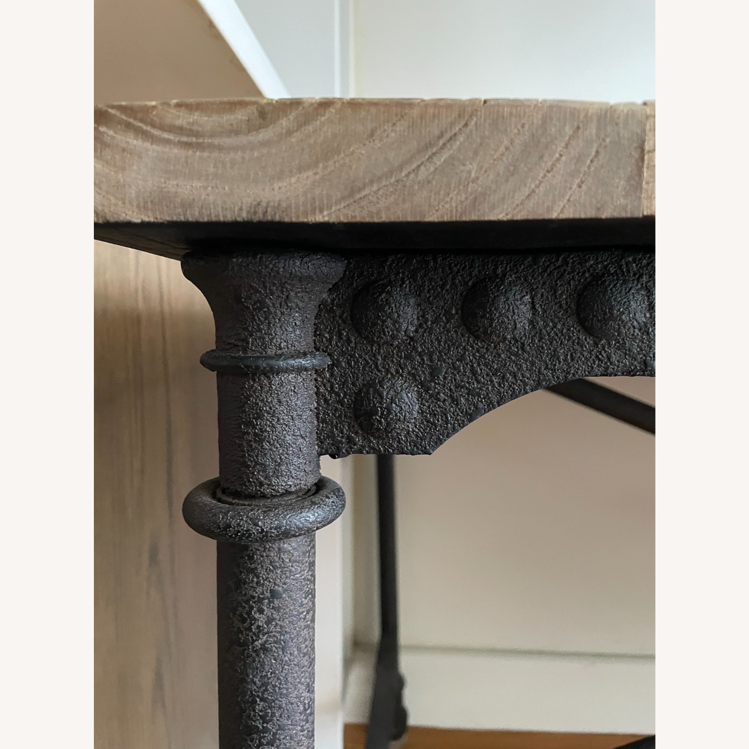 Restoration Hardware Flatiron Dark Brown Wood DeskA - image-5