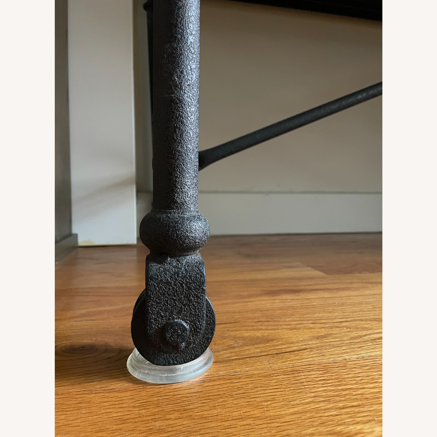 Restoration Hardware Flatiron Dark Brown Wood DeskA - image-9