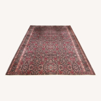 Antique Oriental Area Rug 10' x 20' (With Rug Pad)