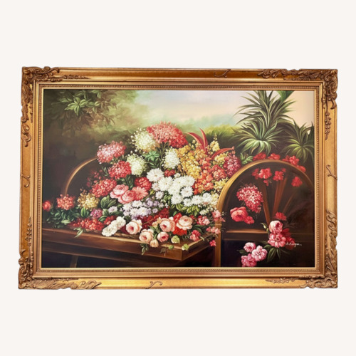 Used Large Framed Canvas Painting  for sale on AptDeco