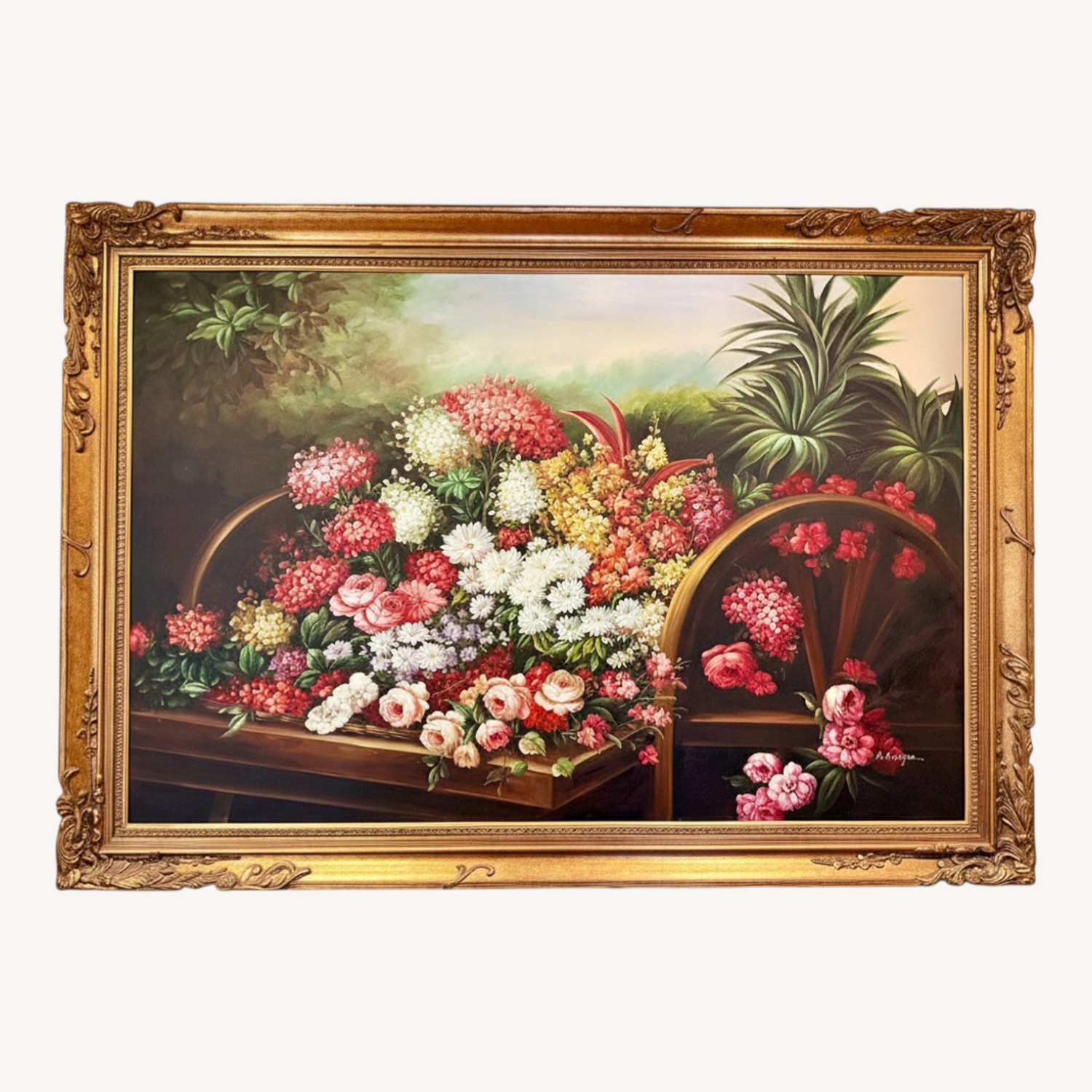 Large Framed Canvas Painting  - image-4