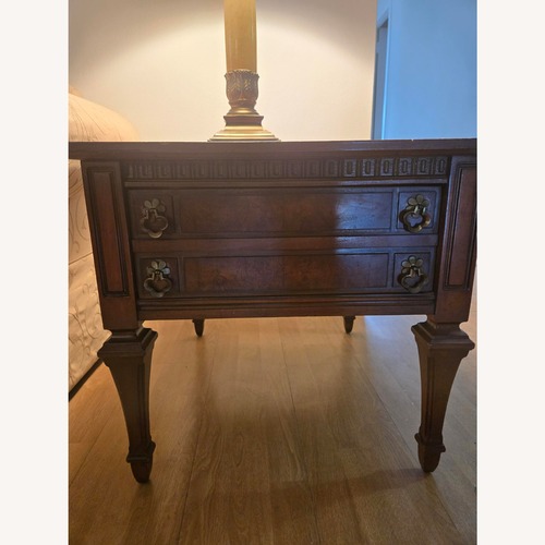Used Vintage/Antique Finds Dark Brown Wood Side Tables for sale on AptDeco