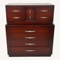 Vintage/Antique Red Wood Armoire