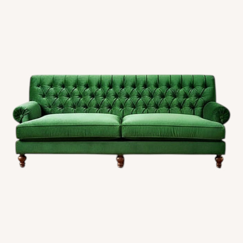 Used Anthropologie Green Velvet 2 Seater Sofa for sale on AptDeco