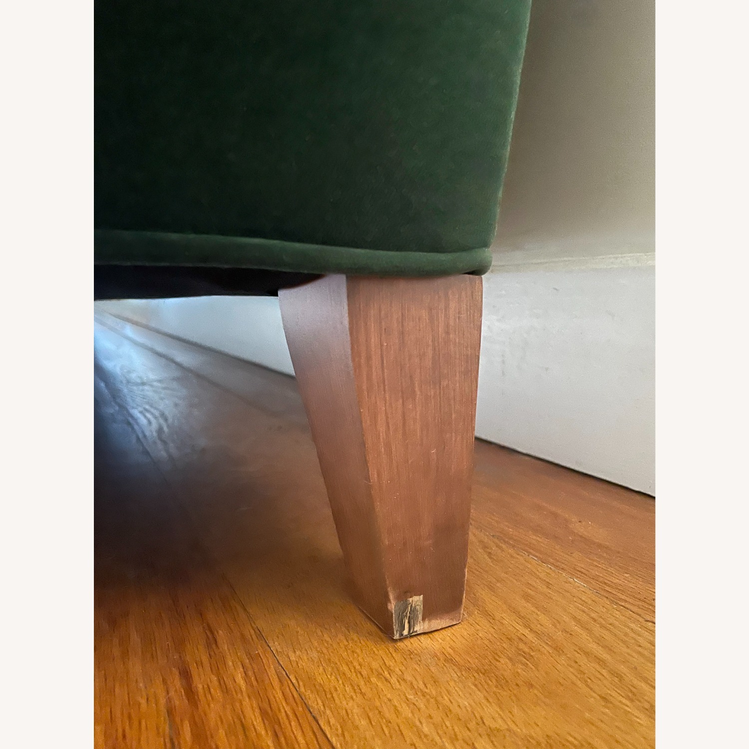 Anthropologie Green Velvet 2 Seater Sofa - image-4