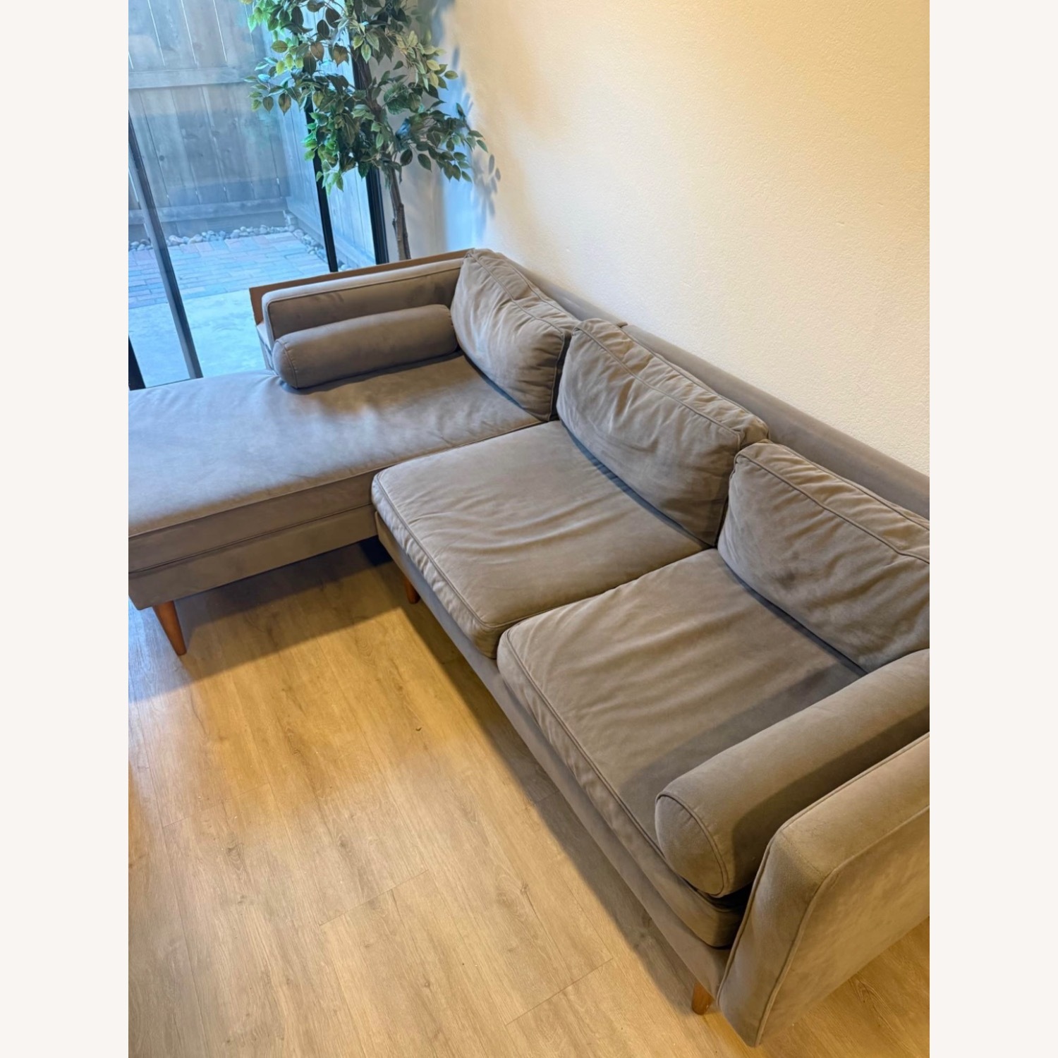 West Elm Monroe Performance Velvet 2 Piece Sectional - image-2