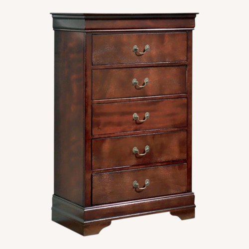 Used Ashley Furniture Alisdair Dark Brown Wood Chest for sale on AptDeco