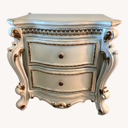 Used 2 Vintage/Antique White Wood Nightstands for sale on AptDeco