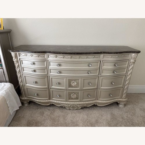Used Vintage/Antique Silver Wood Dresser for sale on AptDeco