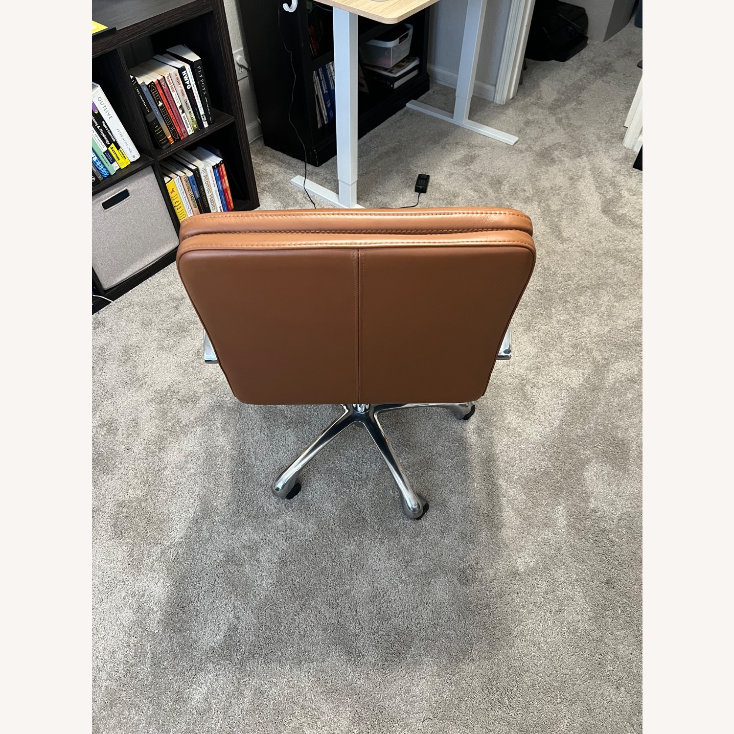 Pottery Barn Nash Leather Swivel Desk Chair - image-3
