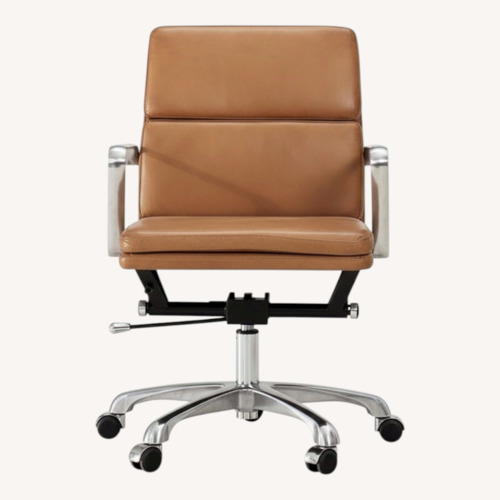 Used Pottery Barn Nash Leather Swivel Desk Chair for sale on AptDeco