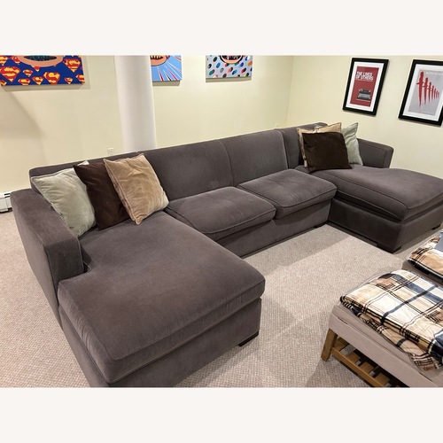 Used Room & Board McCreary Dark Brown Fabric 3+ Piece Sectional for sale on AptDeco