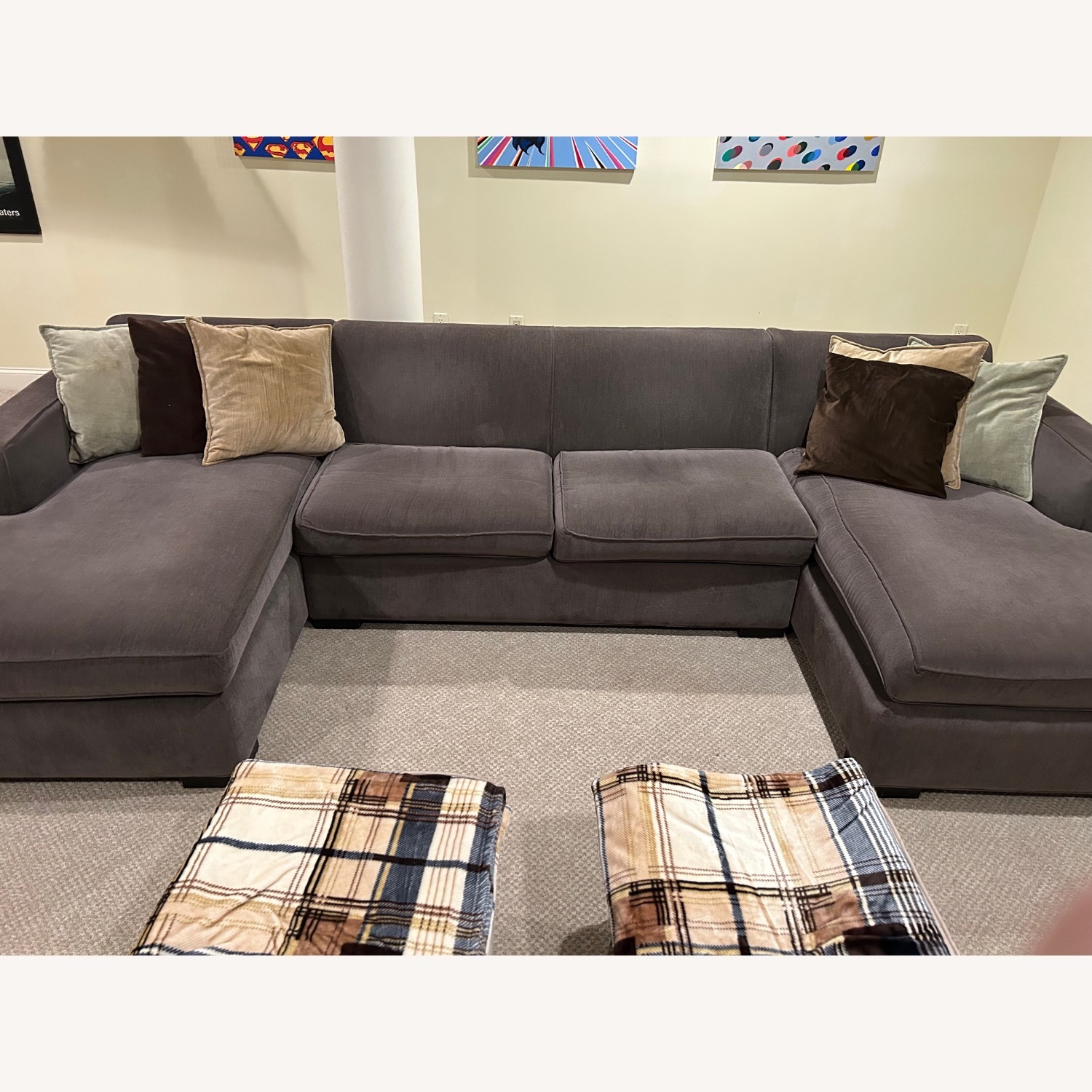 Room & Board McCreary Dark Brown Fabric 3+ Piece Sectional - image-2