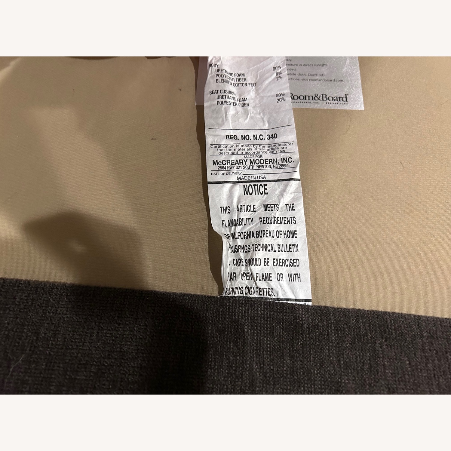 Room & Board McCreary Dark Brown Fabric 3+ Piece Sectional - image-7