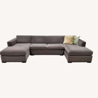Room & Board McCreary Dark Brown Fabric 3+ Piece Sectional
