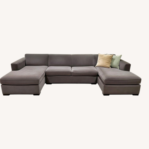 Used Room & Board McCreary Dark Brown Fabric 3+ Piece Sectional for sale on AptDeco