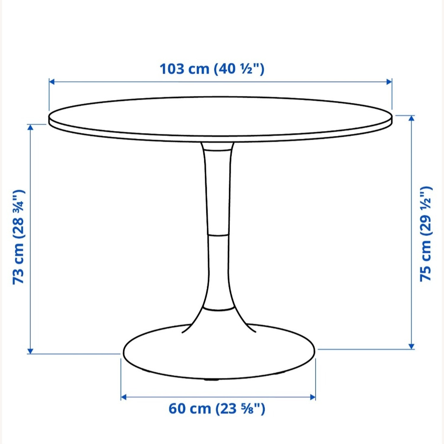 Table 40.5" + 4 Chairs - Dining - White - Plastic - image-8