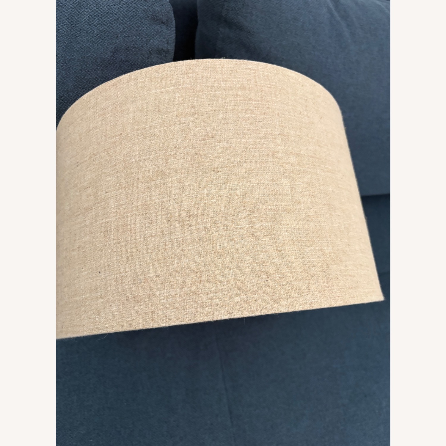 Linen Straight-Sided Drum Lamp Shade - image-2