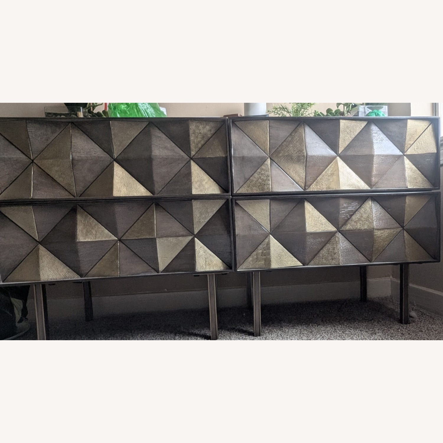 West Elm Roar + Rabbit Diamond Rhombus Nightstand - image-3