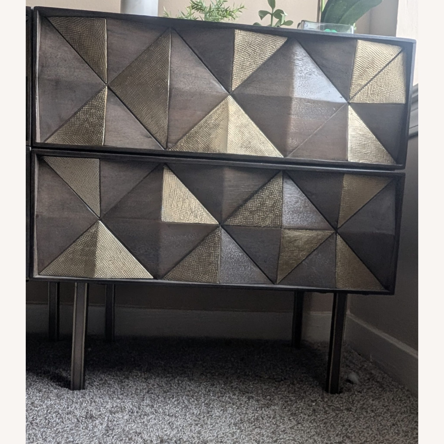 West Elm Roar + Rabbit Diamond Rhombus Nightstand - image-2