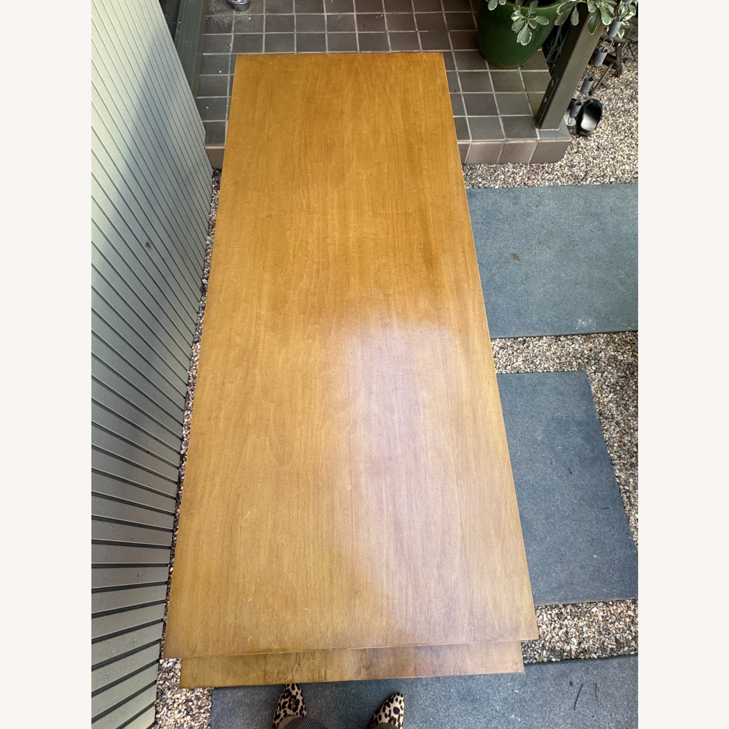 Vintage Milo Baughmagn Light Brown Brass Desk - image-3