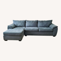 2-Piece Chaise Sectional in Spa Blue