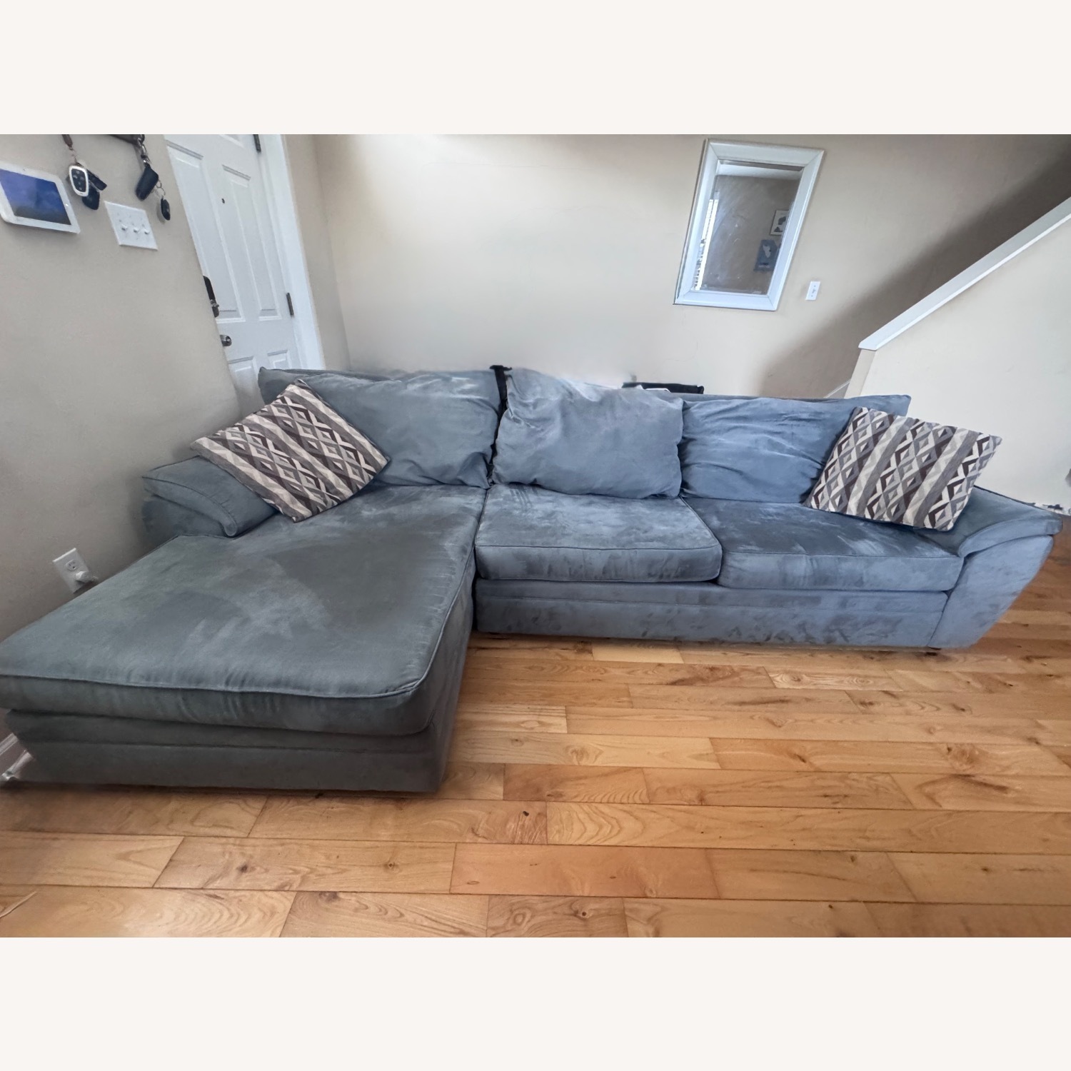 2-Piece Chaise Sectional in Spa Blue - image-2