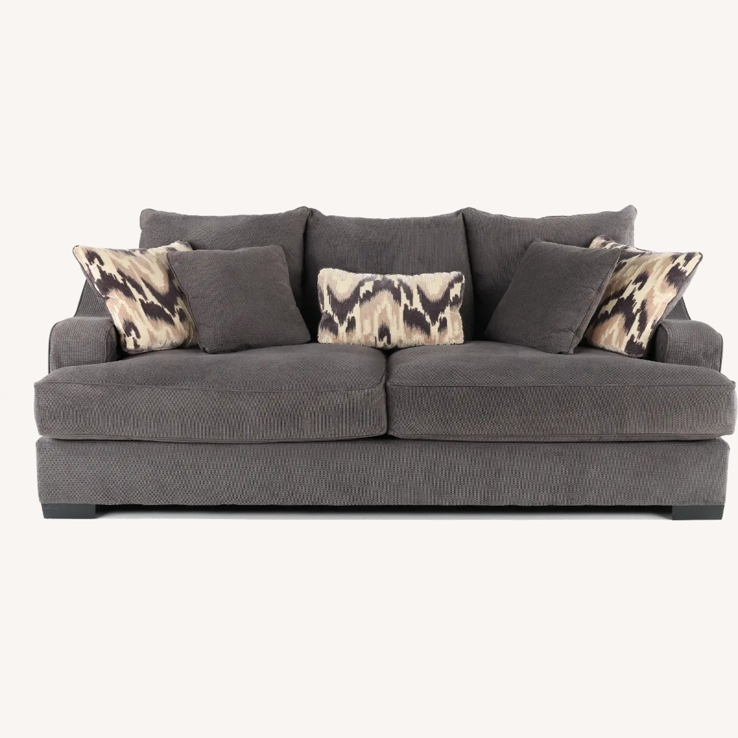 Spartan Charcoal Gray Sofa - image-5