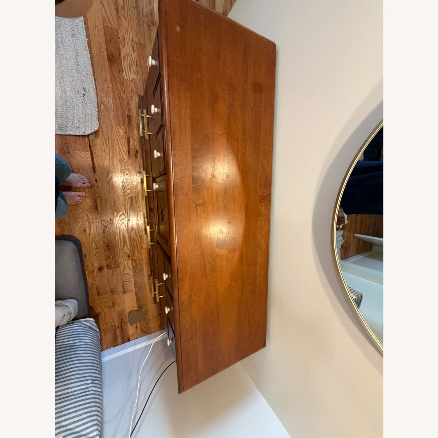 Ethan Allen Dark Brown Wood Dresser - image-3