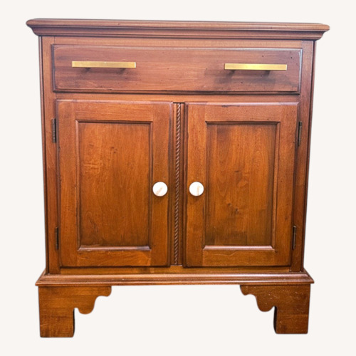 Used Ethan Allen Dark Brown Nightstand for sale on AptDeco