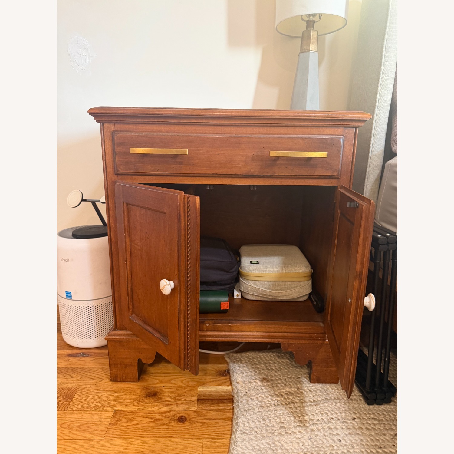 Ethan Allen Dark Brown Nightstand - image-2