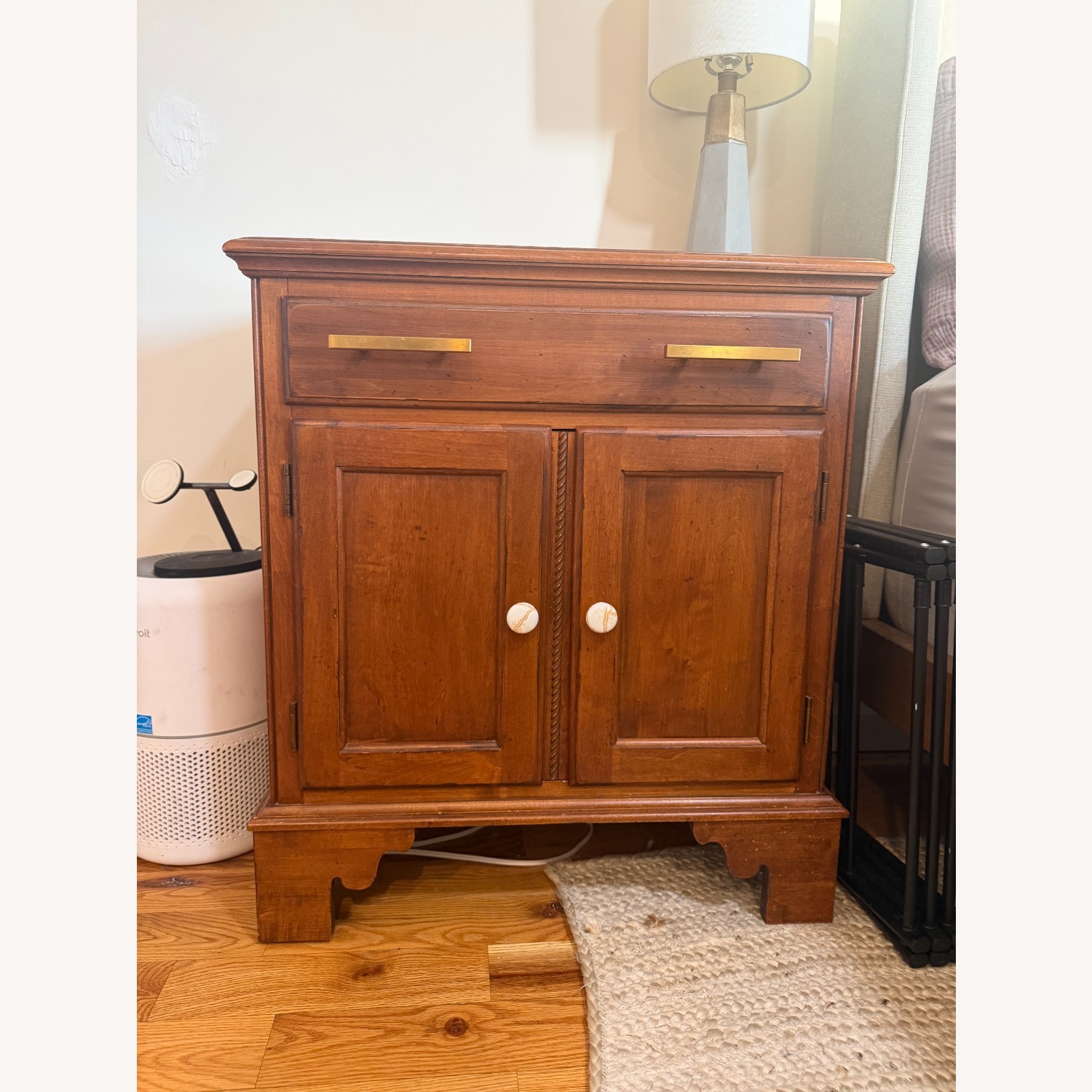 Ethan Allen Dark Brown Nightstand - image-1