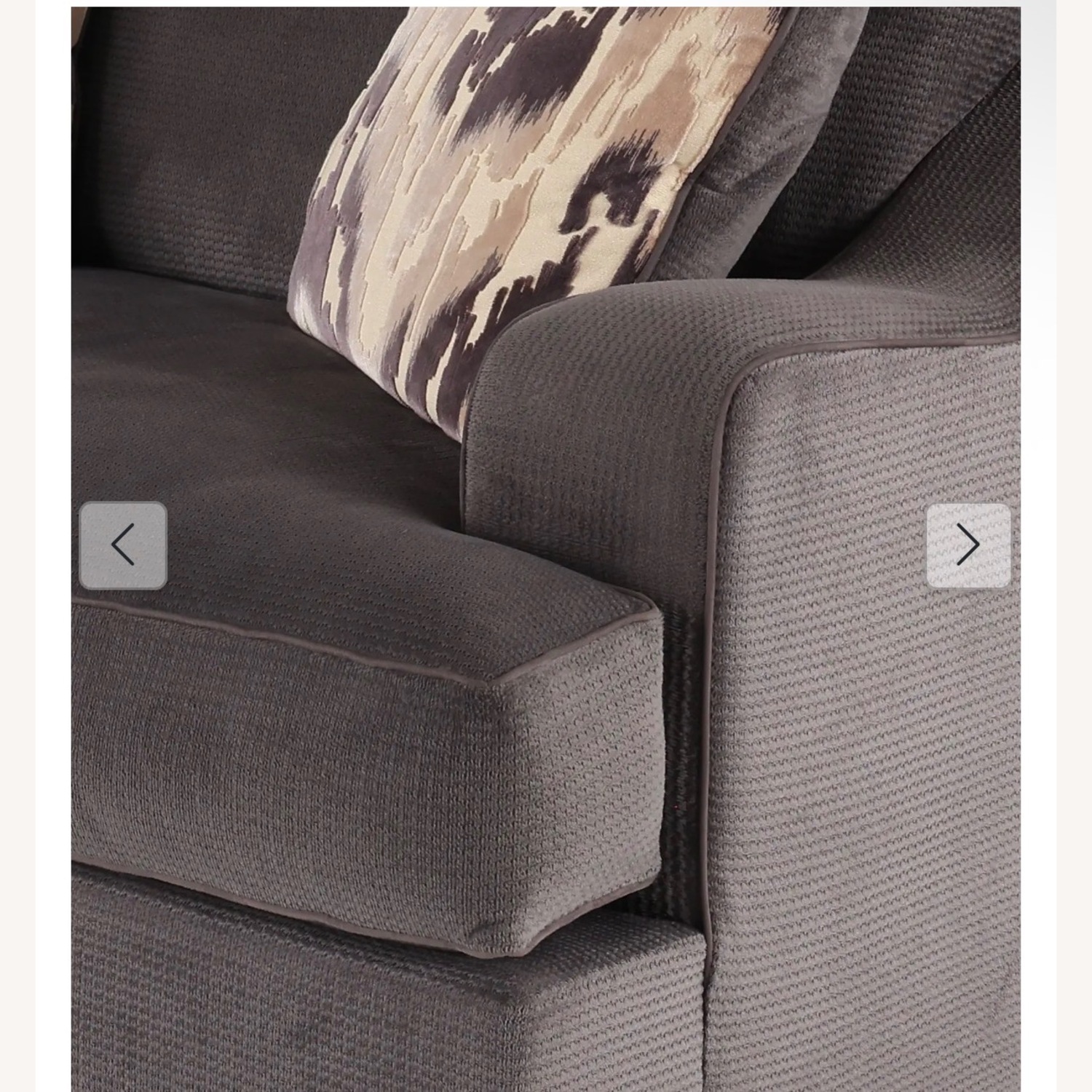 Spartan Gray Love Seat Dark Gray Fabric Loveseat - image-3