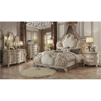 Upholstered Cal King Bed Antique Pearl Bed