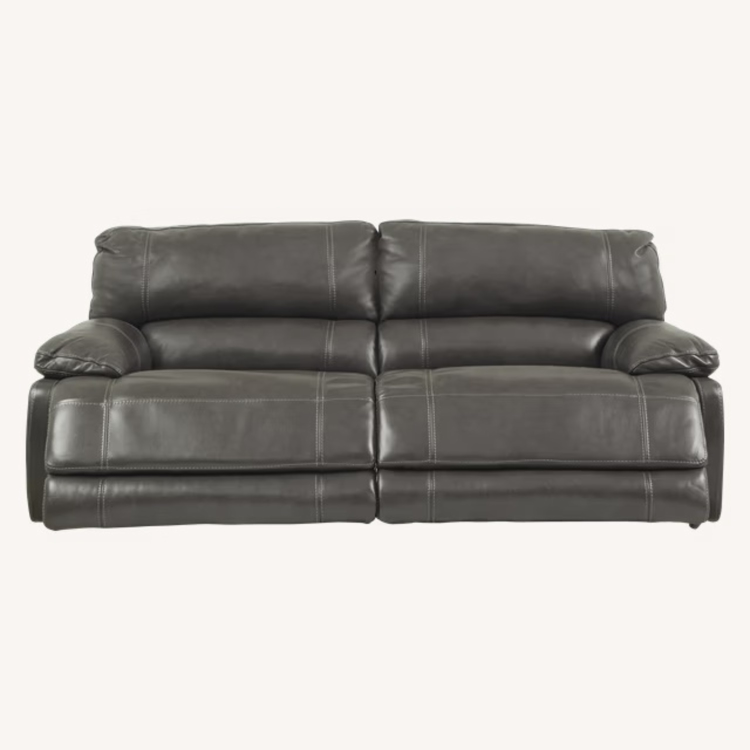 Cindy Crawford Home Auburn Hills Mushroom Leather Power Reclining Sofa - image-5