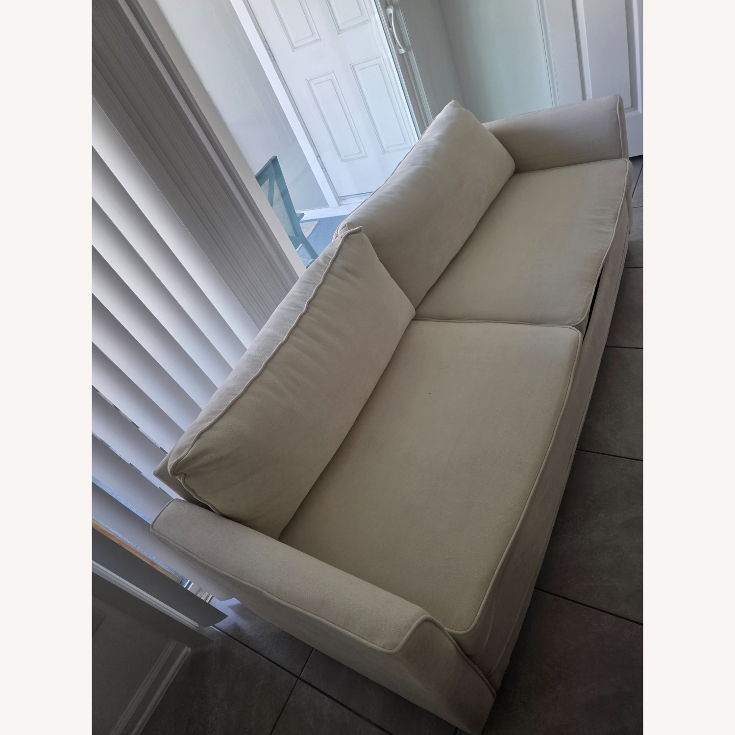  White Metal Sleeper Sofa - image-2