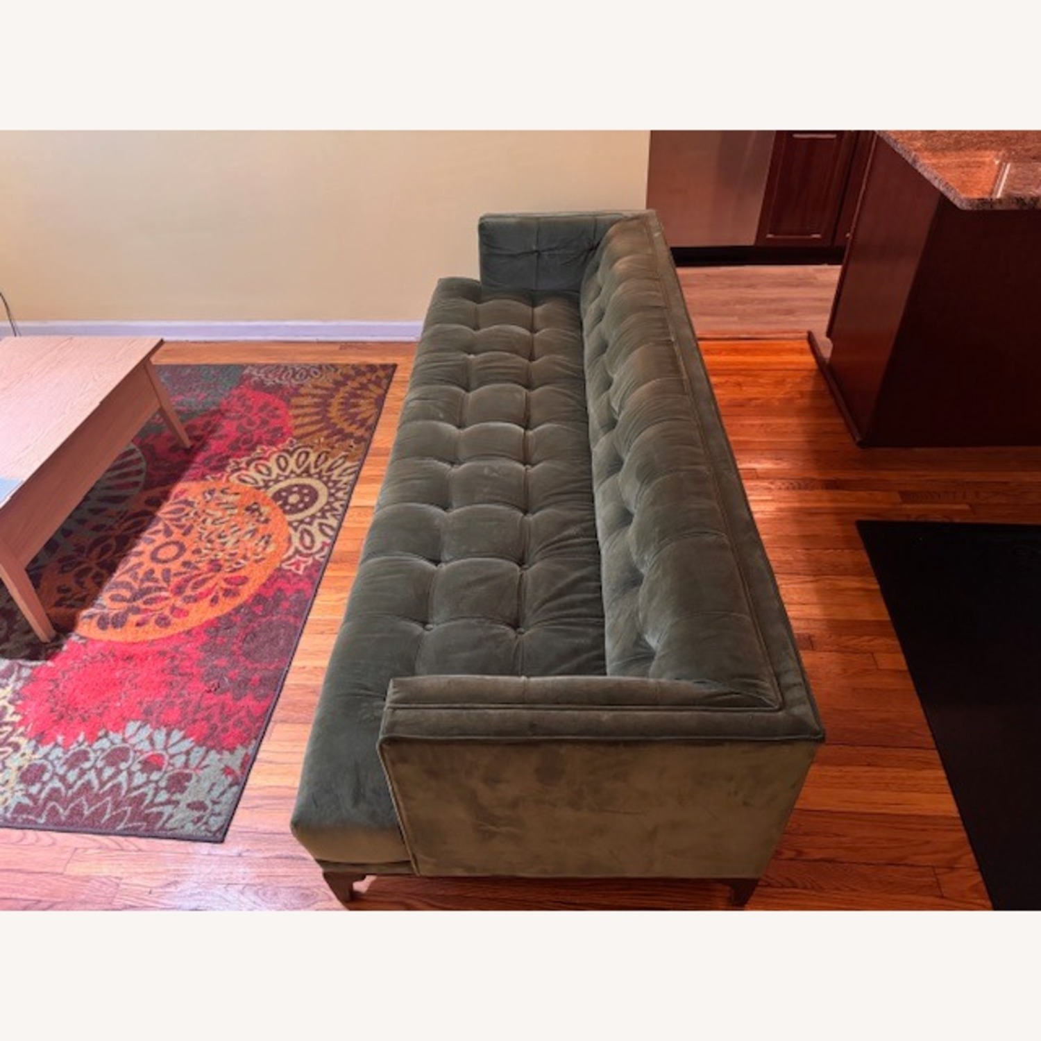 Green Fabric 3+ Seater Sofa - image-3